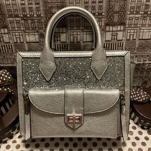 Like New Henri Bendel Rivington Metallic Glitter Tote